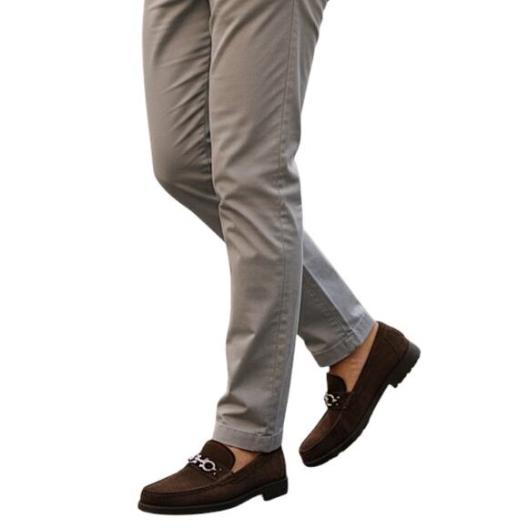 Salvatore Ferragamo Master Gancini Bit Suede Loafer Brown Size 10EE/ US 11 - Picture 3 of 15